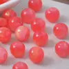 Cuentas redondas de gran agujero con degradado de tinta de imitación jade, chapado en oro, estilo antiguo, cuentas sueltas, accesorios para pulseras DIY hechos a mano