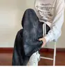 Pantalones Casuales Retro Americanos de Pierna Recta Cintura Elástica Con Felpa Hombre Otoño Invierno Streetwear Holgados Modernos Cordón Pantalones de Pierna Ancha