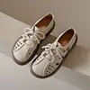 Zapatos de Salón Individuales Romanos para Mujer al por Mayor Nuevos de Verano Más Vendidos Calados Transpirables Zapatos Individuales de Suela Gruesa Retro Casual Zuecos de Punta Cerrada