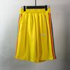 Pantalones Cortos Casuales de Verano de Moda con Rayas de Ángel y Bloques de Color, Fabricante de Comercio Exterior Transfronterizo, Venta al por Mayor, Pantalones Deportivos en Stock