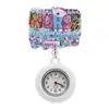 Lindo Dibujo Animado Brillante Elástico Pinza para Insignia de Enfermera Doctor Reloj de Bolsillo de Hospital Reloj de Pecho Pinza Telescópica Reloj para Colgar