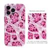 Estilo Garota Popular Onda d'Água Estampa de Leopardo Rosa Capa de Celular Iphone17 Película Cobertura Total Anti-Queda Apple 18Pm Capa Rígida Ultra-Fina