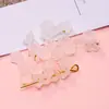 Contas de Flor de Lírio-do-Vale com Pontos Dourados em Gradiente de Acrílico Contas Soltas Acessórios para Joias DIY Base de Flor Artesanal Materiais para Colar Brinco