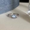Corea del Sur Dongdaemun Anillo Estrella Luna Azul Glaciar Diseño Nicho Sentido Avanzado Anillo para Dedo Anillo Ajustable para Mujeres