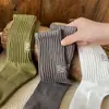 Calcetines Japoneses de Media Pantorrilla para Primavera y Verano, Calcetines Gruesos de Punto Retro Holgados para Hombres y Mujeres, Calcetines Deportivos de Algodón Puro para Verano, Calcetines Zhuji al por Mayor