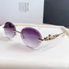 Gafas de Sol Estilo Nuevo Primavera 2026, Sin Marco, Gafas de Sol con Cabeza de Leopardo Cortada en el Borde, Gafas Esenciales de Protección Solar para Viajes al Aire Libre, Transfronterizo