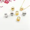 Cuentas de cobre chapadas en oro de alta retención de color con incrustaciones de circonita, cuentas espaciadoras de agujero grande, cuentas de barril, pulsera de bricolaje, collar de cuentas, accesorios de joyería