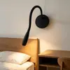 Luminária de Parede Moderna de Luxo Leve para Quarto Lâmpada de Parede para Fundo de Quarto de Hotel Designer Personalidade Criativa Mangueira Flexível Luminária de Leitura de Cabeceira