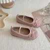Zapatos Casuales Versátiles Bajos Nuevos para Niños Primavera y Otoño con Decoración de Moño, Suela Suave, Antideslizantes, Zapatos Planos Diarios para Niñas
