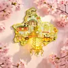 Série Lanternas de Chengdu Ímã de Geladeira de Metal Panda Dujiangyan Mapa de Chengdu Cena Noturna Adesivo Magnético Luminoso Lembrança