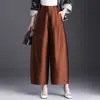 Pantalones rectos de pierna ancha adelgazantes de cintura alta para mujer, nueva moda otoño 2026, pantalones casuales holgados elegantes con efecto de caída