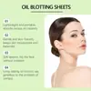 Ouhoe Hojas Absorbentes de Grasa de Té Verde Fresco Aceite Limpiador Facial Control de Grasa Refrescante Diario Portátil Hojas Absorbentes de Grasa