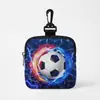Bolsa de Monedas con Estampado de Fútbol Copa Mundial 2026 Cremallera Entrenamiento al Aire Libre Bolsa para Comida de Perro Almacenamiento Bolsita para Auriculares Mini
