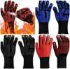 Guantes de silicona de doble capa resistentes a altas temperaturas, aislamiento para microondas, resistentes al calor, guantes de soldadura anti-quemaduras de 500 grados