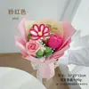 Ramos de punto hechos a mano transfronterizos, productos terminados multicolor, flores artificiales hechas de hilo, regalos y adornos decorativos, en stock para envío directo