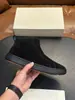 Botas altas para hombre de cuero gamuza transfronterizas STN, botines sencillos sin cordones, botas casuales versátiles de suela gruesa de moda para hombre