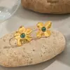 Amazon Europeo y Americano retro lujo alta gama anillo joyería al por mayor flor incrustada turquesa africana anillo de oro mujer