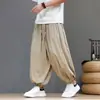 Pantalones Finos de Seda de Hielo de Secado Rápido para Hombre Verano 2026 Estilo Chino de Verano Joggers Talla Grande Holgados Pantalones Linterna