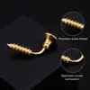 Aretes de Acero de Titanio, Tachuelas Unisex Simples y Elegantes, Brazaletes para Oreja, Pendientes, Joyería Coreana de Alta Gama