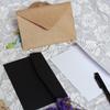 Envelope Preto Papel de Carta Couro de Vaca Minimalista Sem Impressão Cartão Postal Artístico Carta de Amor Bolsa para Armazenamento de Documentos Frete Grátis Envelope de Couro de Vaca