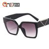 Nuevas gafas de sol de moda coreana para hombres y mujeres, con protección UV en colores europeos y americanos, montura grande, 9555