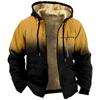 Chaqueta acolchada de algodón con forro marrón y sudadera con capucha con impresión digital 3D con patrón multicolor transfronterizo entre Europa y Estados Unidos 2024