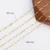 Estilo punk europeu e americano corrente O galvanoplastia ouro real 18K Coreia do Sul corrente feita à mão material para DIY