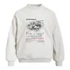 Sudadera con cuello redondo y estampado de letras abstractas para hombre, estilo primavera/otoño, moda urbana americana, bolsillo lateral, jersey, ropa deportiva
