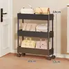 Estante de almacenamiento multicapa ultradelgado detrás de la puerta, un organizador de pared ahorrador de espacio para huecos estrechos, adecuado para usar en gabinetes estrechos o junto a la cama