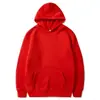 Suéter con capucha para hombre de otoño e invierno, con forro de terciopelo, liso, talla grande, color sólido, suéter pullover para hombre, venta al por mayor