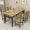 Mesa de jantar e cadeiras para apartamentos pequenos, cadeiras simples para 4-6 pessoas, mesa retangular moderna para restaurantes de fast food