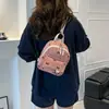 Estilo Nuevo de Verano Estudiante Universitario Corduroy Ins Estudiante de Secundaria Lazo Moda Estilo Casual Mochila Mochila de Viaje