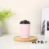 Mini Copo de Café 12oz Transfronteiriço Portátil Aço Inoxidável Copo Térmico Escritório Casa Copo para Carro com Escala Atacado