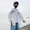 Roupa de Proteção Solar para Meninos, Novo Estilo de Verão com Design com Capuz, Respirável, Fashion, Modelagem Solta, Top Versátil de Proteção Solar para Crianças Maiores