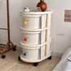 Estante de almacenamiento tipo crema, carrito de bocadillos, soporte para cosméticos, estantería de dormitorio, mesita de noche, estante de almacenamiento móvil debajo de la cama