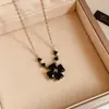Collar de Flor de Circonia Ovalado Estilo Corte Francés Cadena para Clavícula Personalizado Lujo Ligero Gama Alta Venta al por Mayor