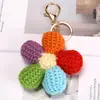 Colgante de ganchillo de arcoíris de amor trébol de cuatro hojas multicolor llavero accesorios para bolso regalo regalo