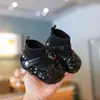 Sapatos de cristal para bebê menina primavera e verão, sapatos de princesa de sola macia para menininhas, sapatos de couro formais para meninas, sapatos para bebês e crianças pequenas