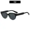 Gafas de sol nuevas de estilo coreano de ojo de gato a la moda, Gafas lisas versátiles de estilo callejero retro personalizadas, Gafas de marca simples de moda para mujer