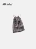 2025 Ropa Infantil Zhili Verano Nuevo Niñas Estilo Coreano Verano Vestido de Tirantes Princesa Falda Casual Falda a Cuadros