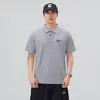 Estilo Nuevo Verano 2026 Camisa Polo de Manga Corta para Hombre con Retazos y Aspecto Vintage Lavado