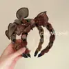 Diadema con Diente Torcido y Lazo para Mujer con Pasador de Corona Alta para Salir, Accesorio para el Cabello Versátil y Dulce, Novedad Otoño e Invierno 2025