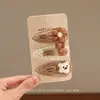 Nuevo Conjunto de Tres Piezas de Pinzas para el Cabello de Bebé para Niñas, Pinzas Bb para Flequillo, Accesorios para el Cabello, Lindos Pasadores de Color Café para Niños