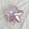 Estrella plana de cinco puntas de alta transparencia color galvanizado UV DIY cadena para teléfono móvil pinza para el cabello con cuentas embrión inferior de cuentas pintadas a mano accesorios de joyería