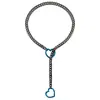 Gótico Europeo y Americano Cadena Cubana Colgante de Amor Personalizado Moda Lazo Collar de Amor Ajustable Venta al por Mayor Transfronteriza