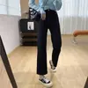 Calças mágicas de emagrecimento! Jeans de Lyocell com elasticidade em quatro direções, cintura alta, modelagem que afina, perna reta, para mulheres, calças de outono, calças de perna larga estreita