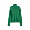 Lavable a Máquina Importado de Alemania Hilo Yangtze 100% Lana Sin Costuras Integrado Cuello Alto Cuello Semi-Alto Ropa Interior de Punto para Otoño e Invierno