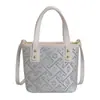 Bolso Cubo de Lujo Ligero de Gama Alta, Nuevo Bolso de Mano con Patrón Wanji de Estilo Étnico de Comercio Exterior, Bolso Cruzado Casual de Moda de Estilo Nacional