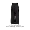 Pantalones de traje de pierna ancha con pierna curva y rayas verticales clásicos retro americanos, pantalones casuales fluidos de largo hasta el suelo, pantalones largos versátiles