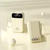 Mini Power Bank de Alta Capacidade 20000mAh com Cabos Embutidos Portátil Presente Logotipo Personalizado Potência Móvel Transfronteiriço